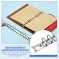 thumbnail image 6 of Uxcell A7 6 Hole Ring Binder Mechanisms, 2 Set 0.8" O Ring Replacement Binder Planner Loose Leaf Binding Spines with Switches for Organizers DIY Fill Paper Storage Folder, 19mm Silver, 6 of 7