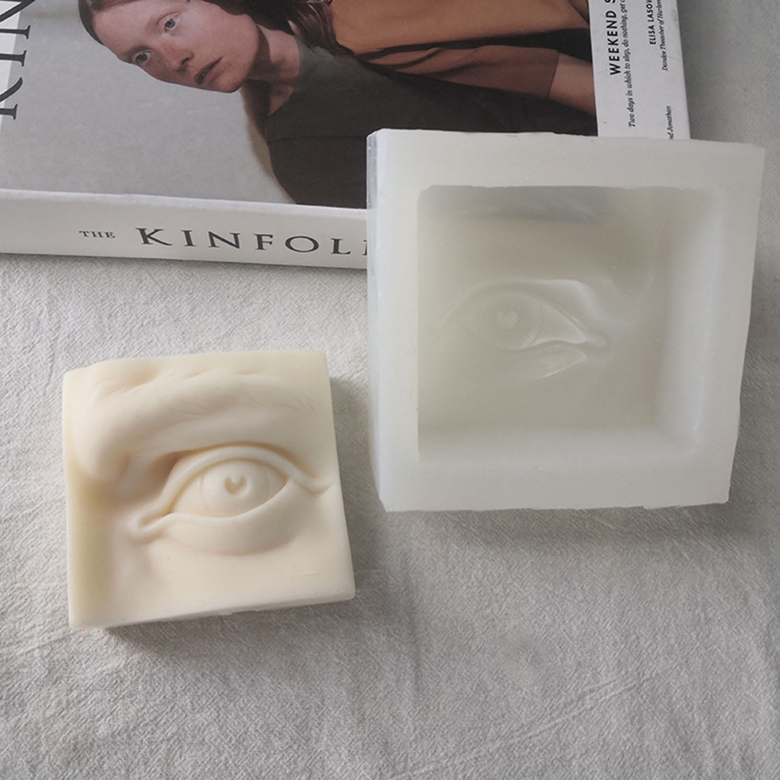 Flexible 3D Ear Mouth Eye Nose Resin Mold Reusable Silicone Casting Mould DIY
