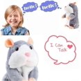 thumbnail image 4 of Peluche de Hámster Parlante Juguetes de Peluche Divertidos para Niños KAIYANG Marrón, 4 of 5