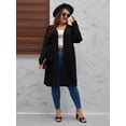 thumbnail image 3 of XCHQRTI Womens Plus Size Cardigan Drop Shoulder Long Sleeve Knit Open Front Outwear with Pockets, 3 of 5