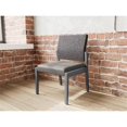 thumbnail image 4 of Pemberly Row Waiting Reception Armless Guest Chair Wood Frame in Gray, 4 of 5