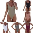 thumbnail image 2 of Augper Summer Women's One-piece Swimsuit With Micro Elastic Suspender and Open Back Bikini Swimsuit, 2 of 4