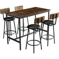 3 Piece High Top Table Set Kitchen Bar Round Table and Bar stools Set
