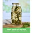 thumbnail image 3 of Mainstays 64 oz Airtight Glass Wide Mouth Canning Jars (6 Count), 3 of 11