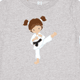 thumbnail image 4 of Inktastic Cute Girl, Brown Hair, Karate Pose, Black Belt Girls Baby T-Shirt, 4 of 5