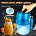 thumbnail image 2 of Hand Crank Ice Crusher, Household Mini Portable Ice Shaver with Stainless Steel Blade Manual Ice Crusher for Snow Cone, Slush, Shaved IceBlue, 2 of 5