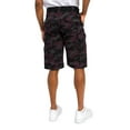 thumbnail image 2 of G-Style USA Men's Relaxed Fit Belted Camo Cargo Shorts - Burgundy/Black - 34, 2 of 6
