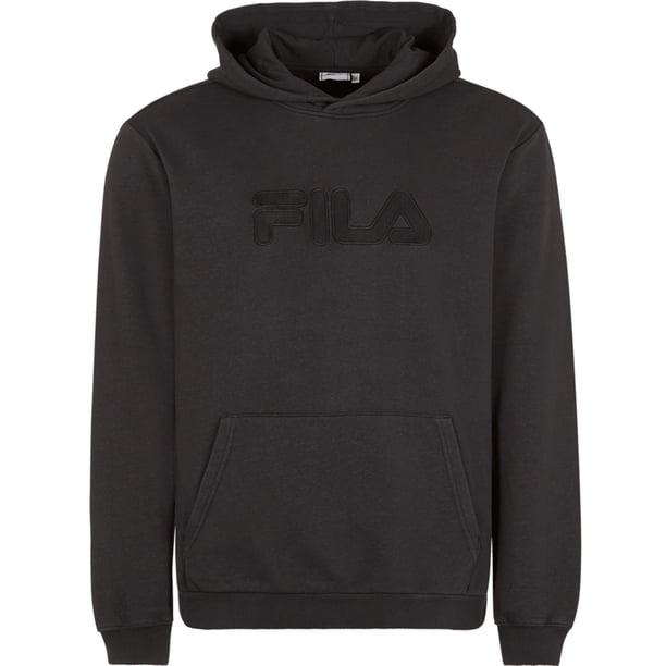 FILA Sudadera con capucha para hombre BISCHKEK - Sudadera, jersey, capucha, manga larga, logotipo Negro S (Small)