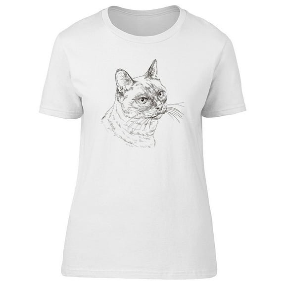 Thai Cat Drawing Tee Women's -Image by Shutterstock