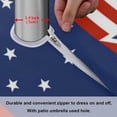 thumbnail image 6 of Coolnut 60" Patriotic Star Round Tablecloth, Waterproof Spillproof Polyester Fabric Table Cover with Zipper Umbrella Hole for Outdoor Patio Garden Dining Party, 6 of 7