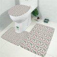 thumbnail image 2 of White Christmas Tree and Ornament Pattern Bathroom Rugs Sets 3 Piece,Toilet Cover Set,Absorbent Non Slip Bathroom Mats Sets with U-Shaped Contour Rug Toilet Rug Set, 2 of 5