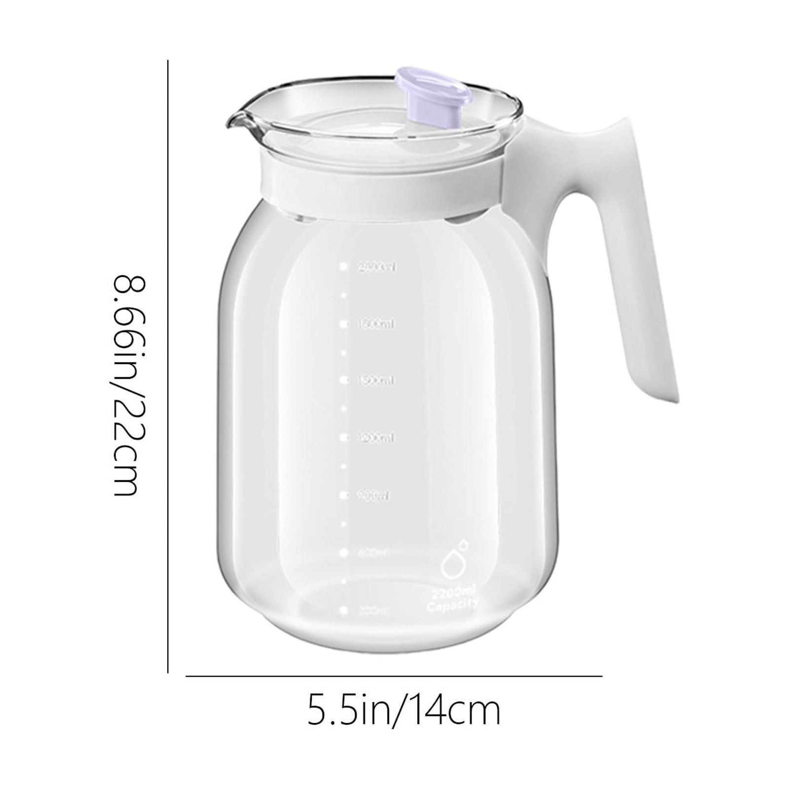 Coffee Pot Glass Water Pitcher Large Capacity Pitcher Tea Pitcher Cold Brew Water Bottle Chilled Water Dispenser