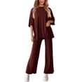 thumbnail image 3 of Conjunto Deportivo PRETTYGARDEN Burdeos de Dos Piezas para Mujer Talla XL, 3 of 7