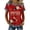 Wine, variant on 250 Anniversary USA Shirt Womens Tops Jean Shirts for Women Denim Patchwork Waffle Short Sleeve Crew Neck Shirts 1776-2026 250Th American Birthday Flower Printed Shirt Graphic Tees Army Green L