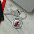 thumbnail image 4 of Sesame Street Vintage Elmo Keychain Classy Round Chrome Plated Metal, 4 of 5