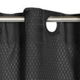 thumbnail image 2 of Live Life EZ Hook Extra Long Diamond Pique Jacquard Fabric Shower Curtain with Built in Hooks (70" x 84") - Black, 2 of 3