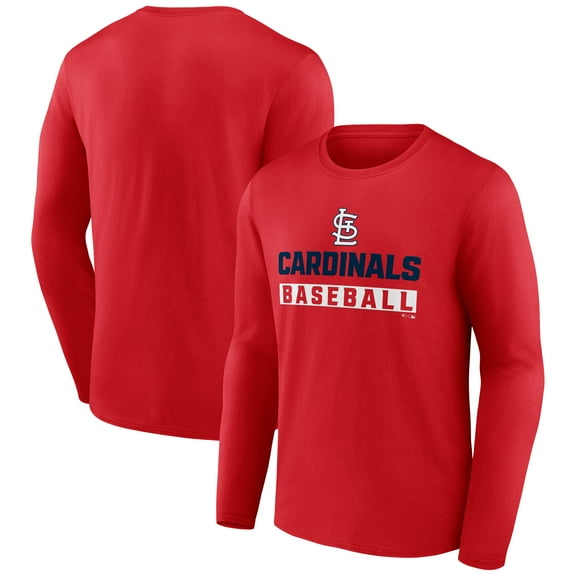 Men's Red St. Louis Cardinals Let's Go Long Sleeve T-Shirt