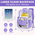thumbnail image 5 of DAKIMOE Clear Backpack Heavy Duty Stadium Approved PVC Transparent Backpacks for Adults School Travel, 5 of 6
