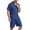 Dark Blue#men's sleepwear silk pajamas, variant on Men's Silk Satin Bathrobe Nightgown Casual Kimono Robe Loungewear Sleepwear Pajama Set with Shorts