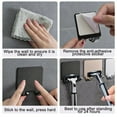 thumbnail image 6 of Bathroom Stainless Steel Razor Holder Storage Hook Wall Men Shaving Shaver Shelf Punch Free Razor Rack Accessories Organization, 6 of 10