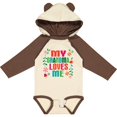 thumbnail image 3 of Inktastic My Grandma Loves Me Girls Girls Long Sleeve Baby Bodysuit, 3 of 5