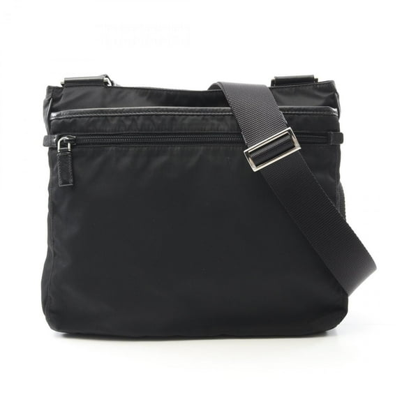 Pre-Owned Prada Viaggio Shoulder Bag in Nylon and Saffiano Leather, Black, VA0251 (Fair)