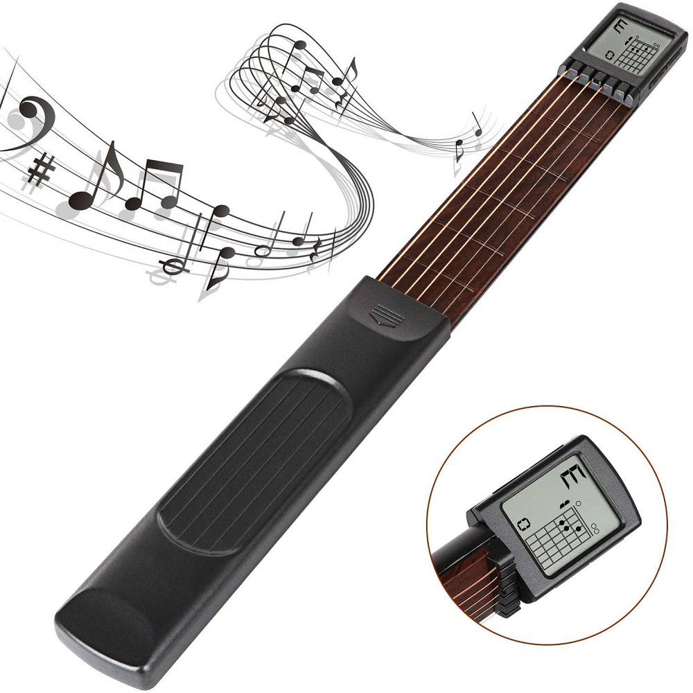 Pocket Guitar Chord Trainer锛孭ortable Mini 6 Fret Guitar Finger Trainer