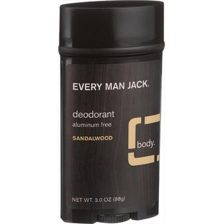 Every Man Jack Dedorant Stick Sandalwood - 3 Ounce