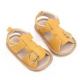 thumbnail image 6 of Icvfdpl Baby Boys Girls Sandals Infant Open Toe Solid Shoes First Walkers Shoes Summer Flat Seaside Breathable 0 Months-6 Months, 6 of 6