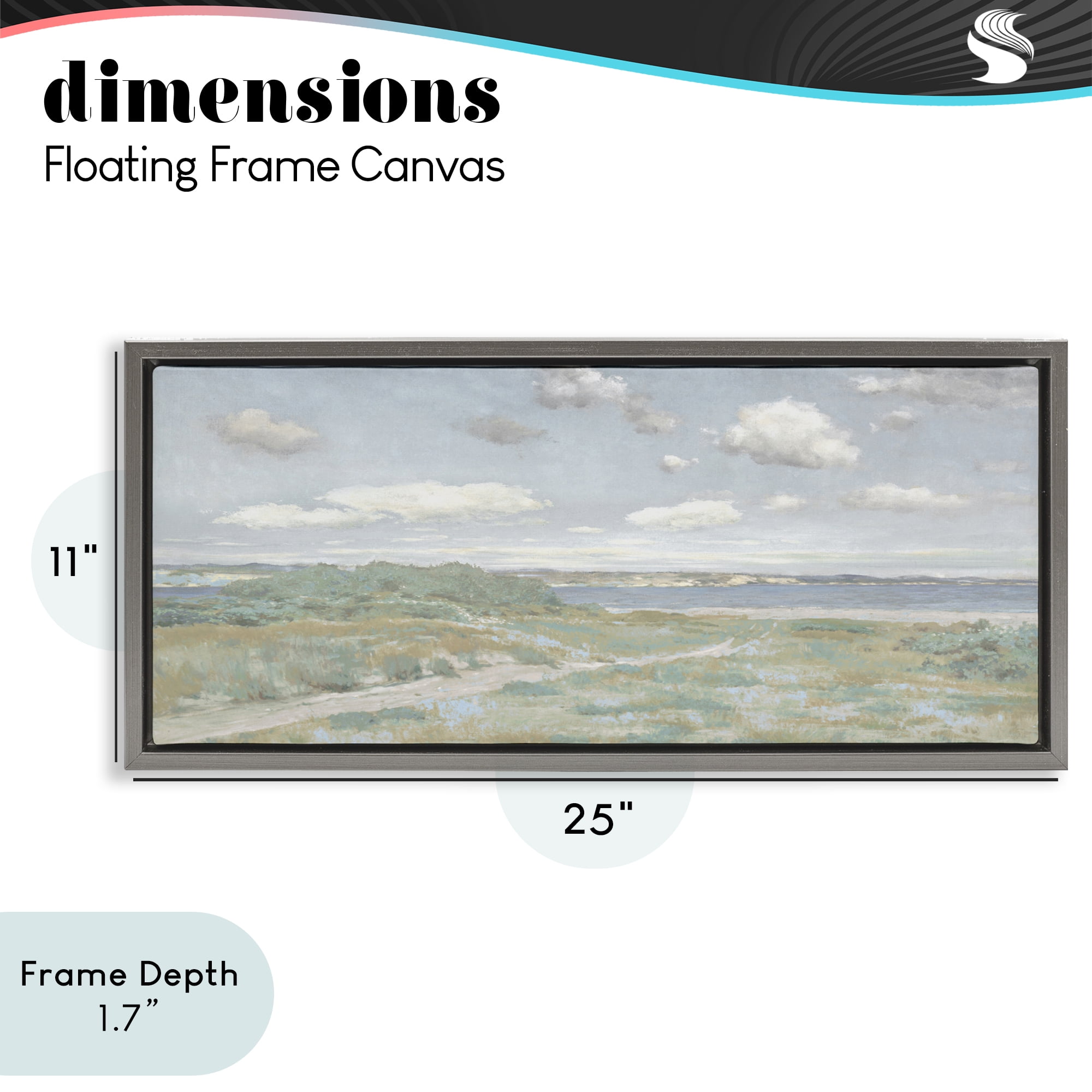 Stupell Industries Path To The Water Gray Framed Floater Canvas Wall Art, design by Christy McKee