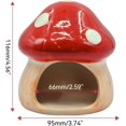 thumbnail image 2 of shiyou-Ceramic Fish Tank Decor, Cute Mushroom House Aquarium Decorations, Betta Tank Accessory Ornament for Small Fish Goldfish Shrimp (Red), 2 of 4