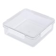 thumbnail image 3 of Matsuzay Bandeja para servir aperitivos de cuatro compartimentos de fruta transparente Recipiente de almacenamiento de dulces de plástico multiusos Mostrada Blanco No.01 Matsuzay HA028041-01, 3 of 6