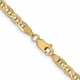 thumbnail image 4 of 14K Yellow Gold Jbsp's 3.75mm Concave Anchor Chain (22 X 3.75) Made In South Africa 1315-22, 4 of 5