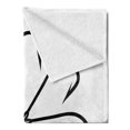 thumbnail image 2 of Fishing Soft Flannel Fleece Throw Blanket, Flower Shaped Artisan Steel Multi Hook Gaff in Row New Needle Device Print, Cozy Plush for Indoor and Outdoor Use, 60" x 80", White and Black, by Ambesonne, 2 of 5