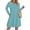 Lake Blue, variant on Fantaslook Pleated Long Sleeve Dresses for Women Fashion Fall Dresses Casual Dress with Pockets