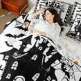 thumbnail image 4 of Manfei Castle Print Bedding Twin Size, Horror Halloween Bedding Sets Twin Size, Spider Wed Bat Reversible Comforter Sets with Sheets, Super Cozy Room Decoration, 7 Pieces, 4 of 6
