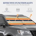 thumbnail image 4 of Xecao Colorful Pastel Stripes for Foldable Car Sun Shades (2-Pack) offer sun protection with an easy-fold design for convenient windshield shading., 4 of 7