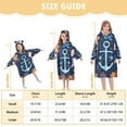 thumbnail image 4 of FORMRS Wearable Blanket Hoodie with Sleeves for Kids Cozy Flannel Sweatshirt, Blue Anchor, 4 of 7