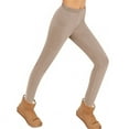 thumbnail image 5 of Thick Fleece-Lined Leggings for Women Winter Warm Thermal Leggings High Waist Tummy Contorl Running Workout Yoga Pants Khaki XL, 5 of 6
