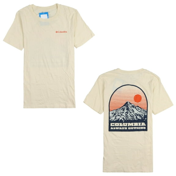Columbia Men's Verglass Mountain Sunrise T-Shirt Small Beige