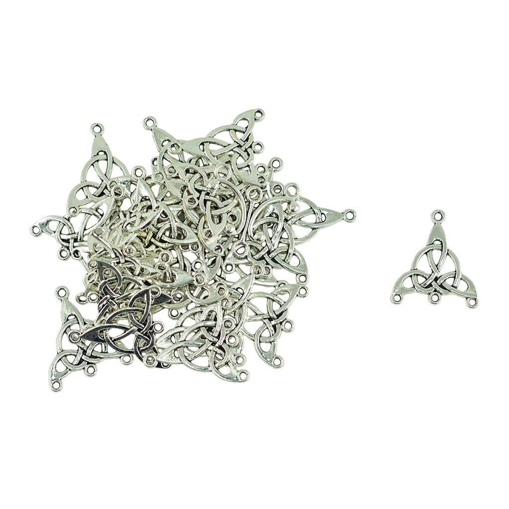 Connector Triquetra Celtic Knot Tibetan Silver Charms Pack of 5 
