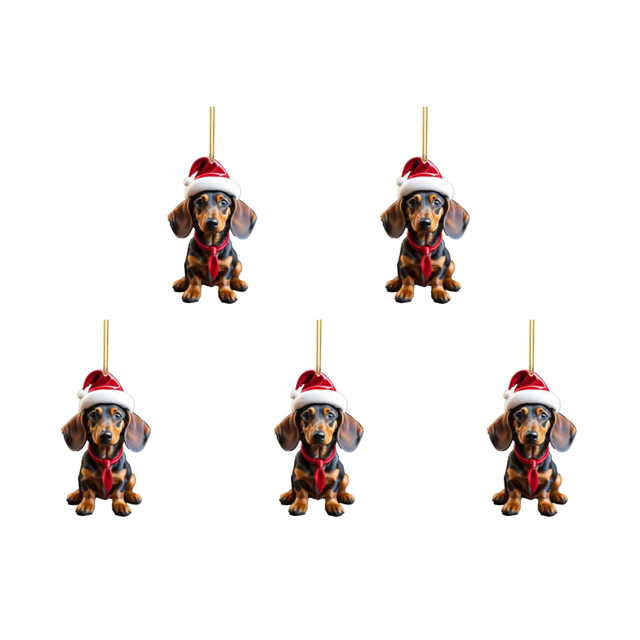 Adorno navideño para perro dibujos animados acrílico para perro suministros para fiesta en casa (G-1)