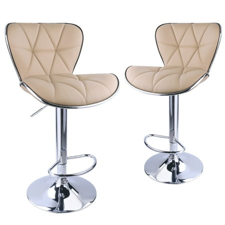 Adjustable Swivel Bar Stools Hydraulic Chair Bar Stools, Set of 2