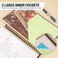 thumbnail image 3 of Nicpro Spiral Notebook 300 Page,8.5"x 11", Black Leather Hardcover Note Book Journal A4 Book Colleg, 3 of 7