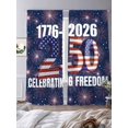 thumbnail image 3 of Independence Day Sheer Curtains 2 Panels Set 250 CELEBRATION FREEDOM Cartoon Firework Sheer Window Curtains Light Filtering Rod Pocket Voile Drapes for Bedroom Living Room 52"X108", 3 of 8