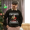 thumbnail image 5 of Christmas Sweatshirt, All I Want For Christmas Is Gains Funny Gym Sweatshirt, Muscular Santa Protein Ugly Holiday Jumper, Festive Fitness Gift for Weightlifters & Bodybuilders, 5 of 5