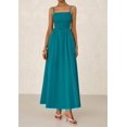 thumbnail image 4 of Vestido largo PRETTYGARDEN para mujer, fruncido, verano, playa 2025, 4 of 9