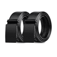 thumbnail image 1 of 2 Cinturones  Con Hebilla Automática Para Hombre 120cm Malubero, Negro Puro, 1 of 5