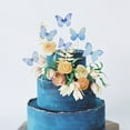 thumbnail image 5 of 2 Sets Cake Toppers Butterfly Design Innovative Cake Decoration Polyester Realistic Butterfly Baking Insert Cards for Party-Blue, 5 of 8