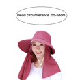 thumbnail image 6 of Skymirror Women Summer Sun Hat Solid Color Large Brim Sunscreen Face Guard Sun Hat Anti UV Outdoor Tea Hat, 6 of 8